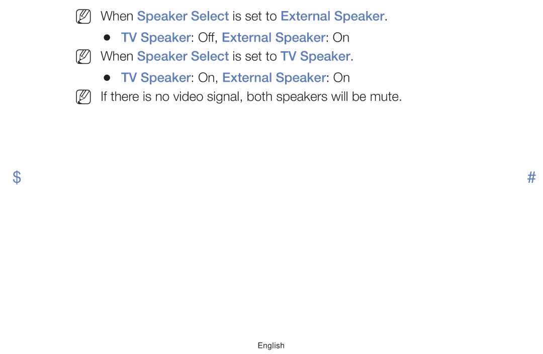 Samsung LT24E310MW/ZR manual If there is no video signal, both speakers will be mute 