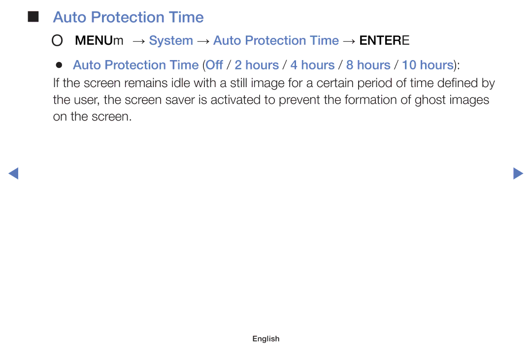 Samsung LT24E310MW/ZR manual Auto Protection Time 