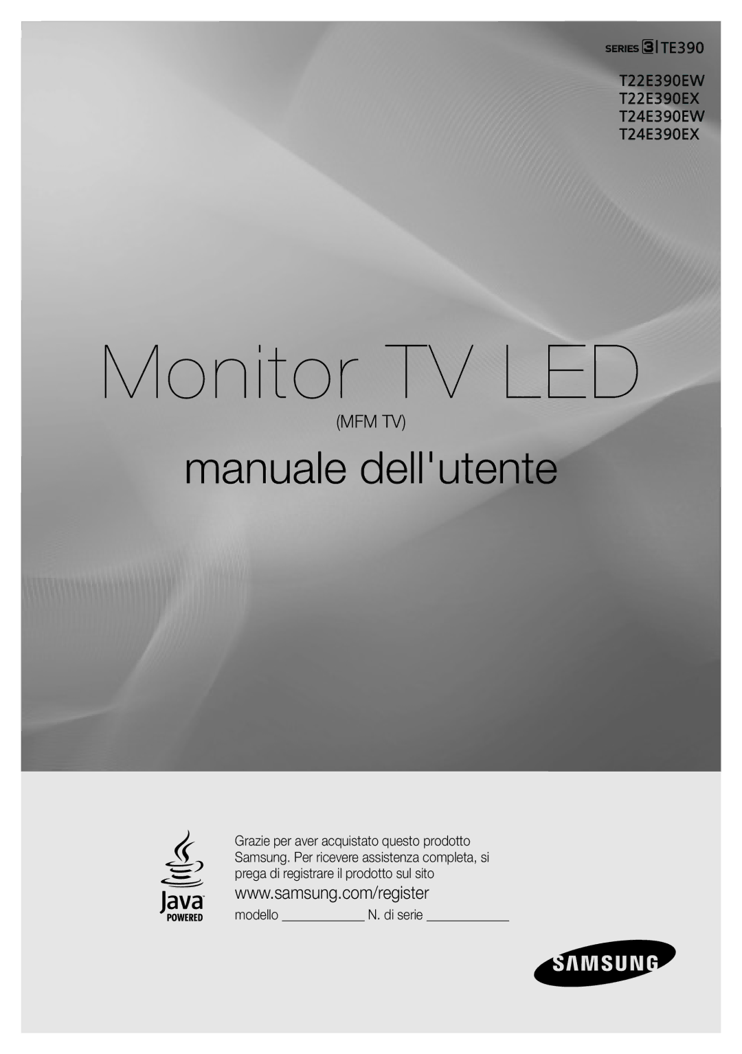 Samsung LT24E390EW/EN, LT22E390EW/EN manual Ecran LED, Modèle N de série 