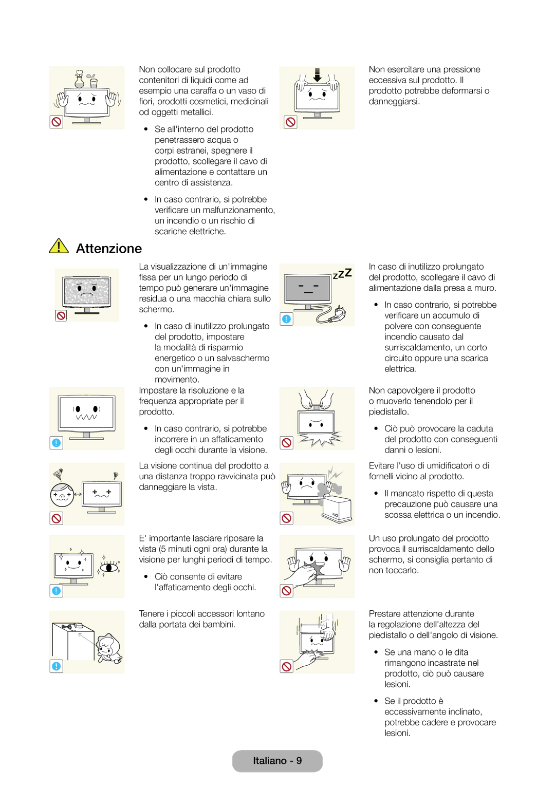 Samsung LT24E390EW/EN, LT22E390EX/EN, LT24E390EX/EN manual Ciò consente di evitare 