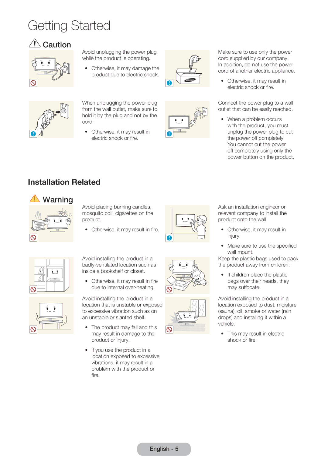 Samsung LT24E390EX/RU manual Installation Related 