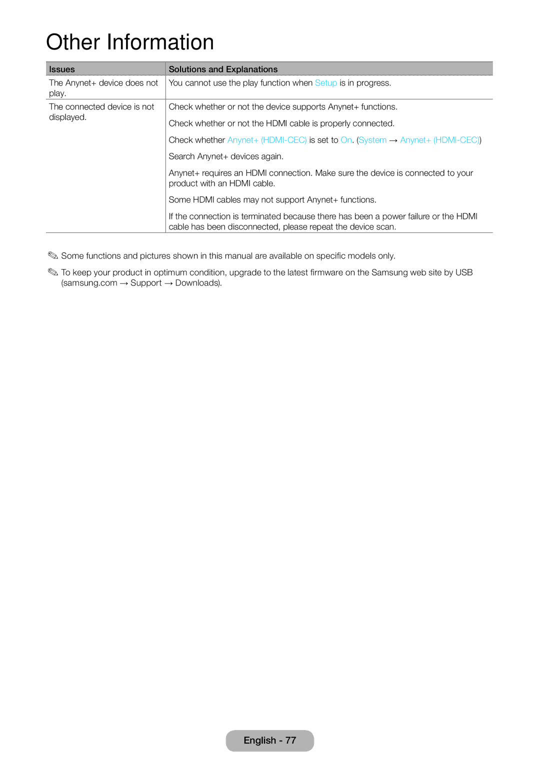 Samsung LT24E390EX/RU manual Search Anynet+ devices again 