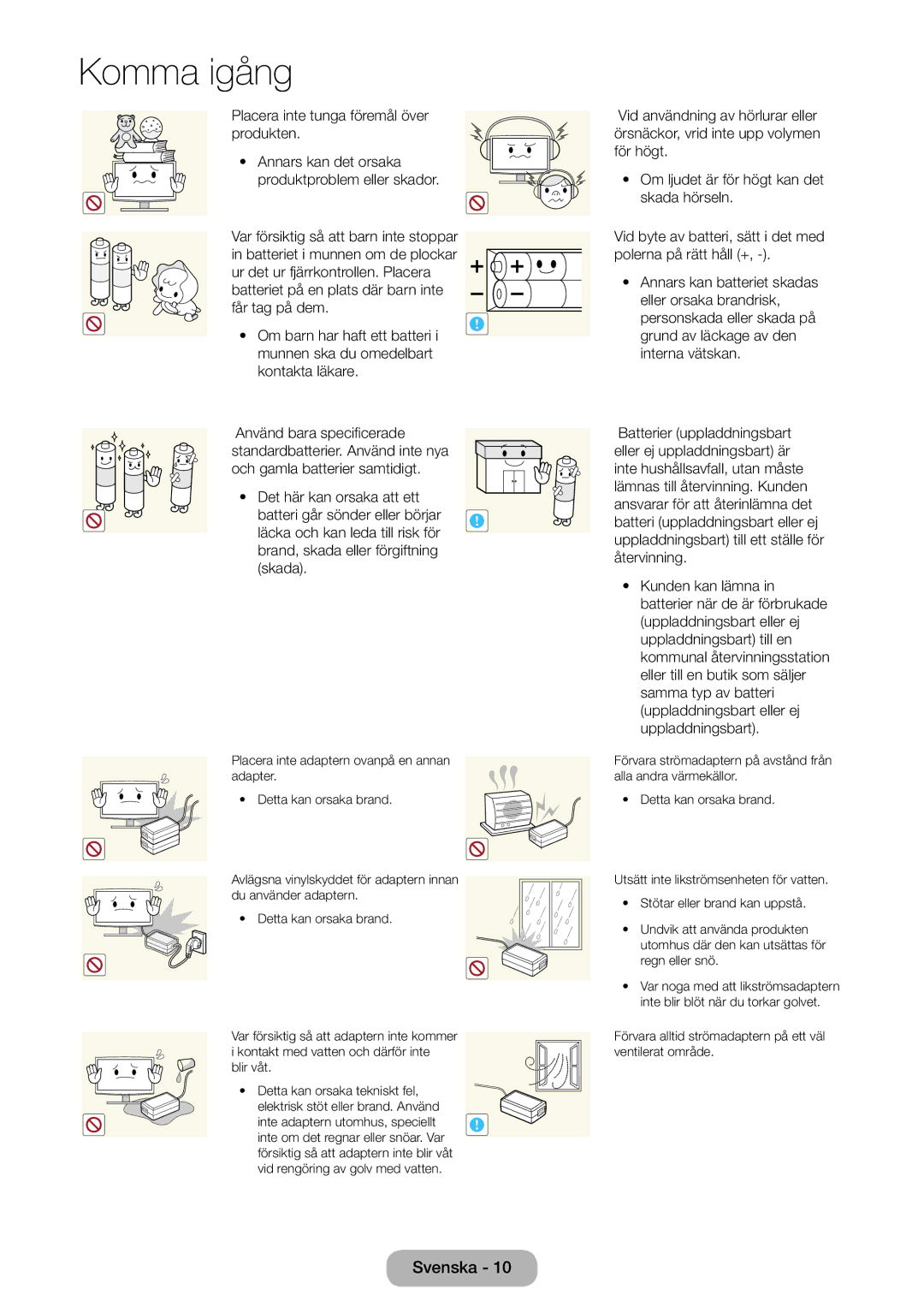 Samsung LT24E390EX/XE, LT22E390EX/XE manual Komma igång 