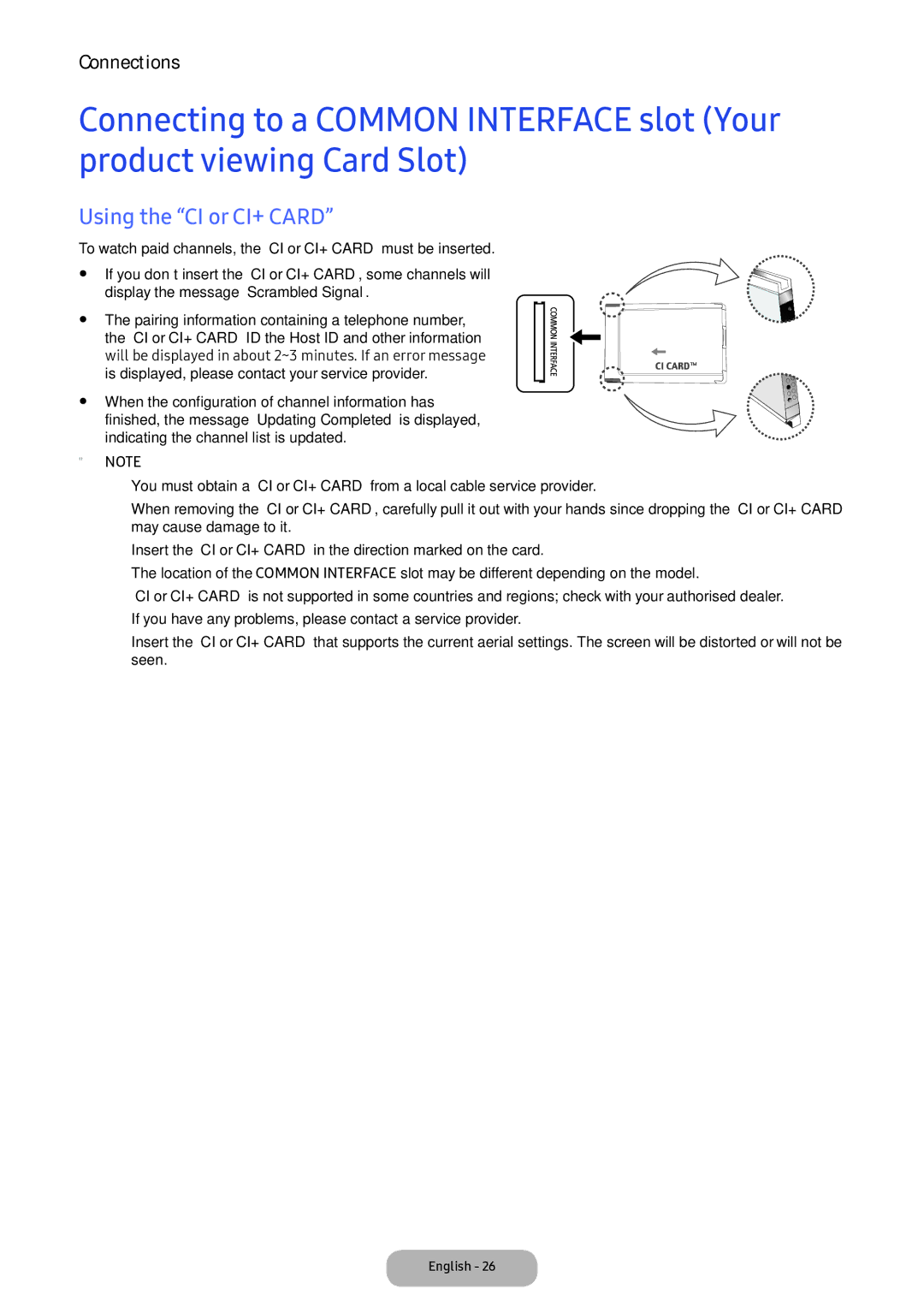 Samsung LT24E390EX/XE manual Using the CI or CI+ Card, May cause damage to it, Seen 