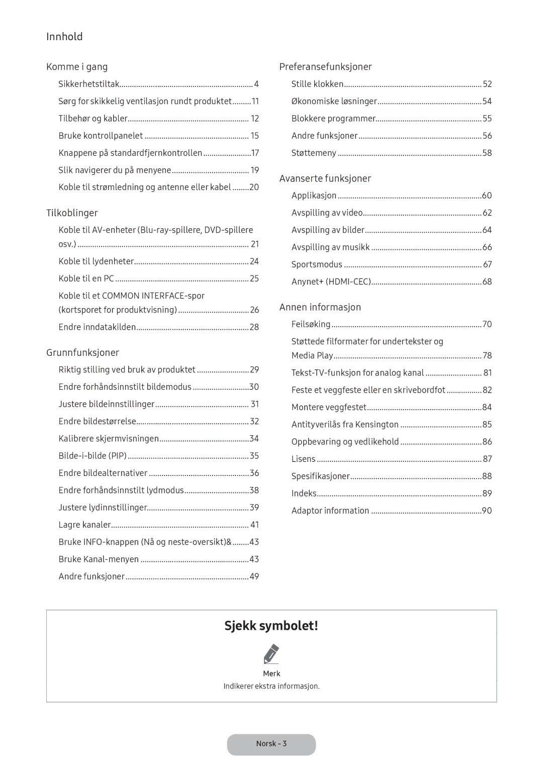 Samsung LT24E390EX/XE manual Koble til AV-enheter Blu-ray-spillere, DVD-spillere, Koble til et Common INTERFACE-spor 