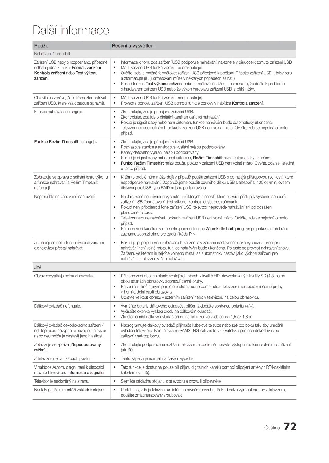 Samsung LT27A750EXL/EN manual Nahrávání / Timeshift, Má-li zařízení USB funkci zámku, odemkněte jej, Případ, Tento případ 