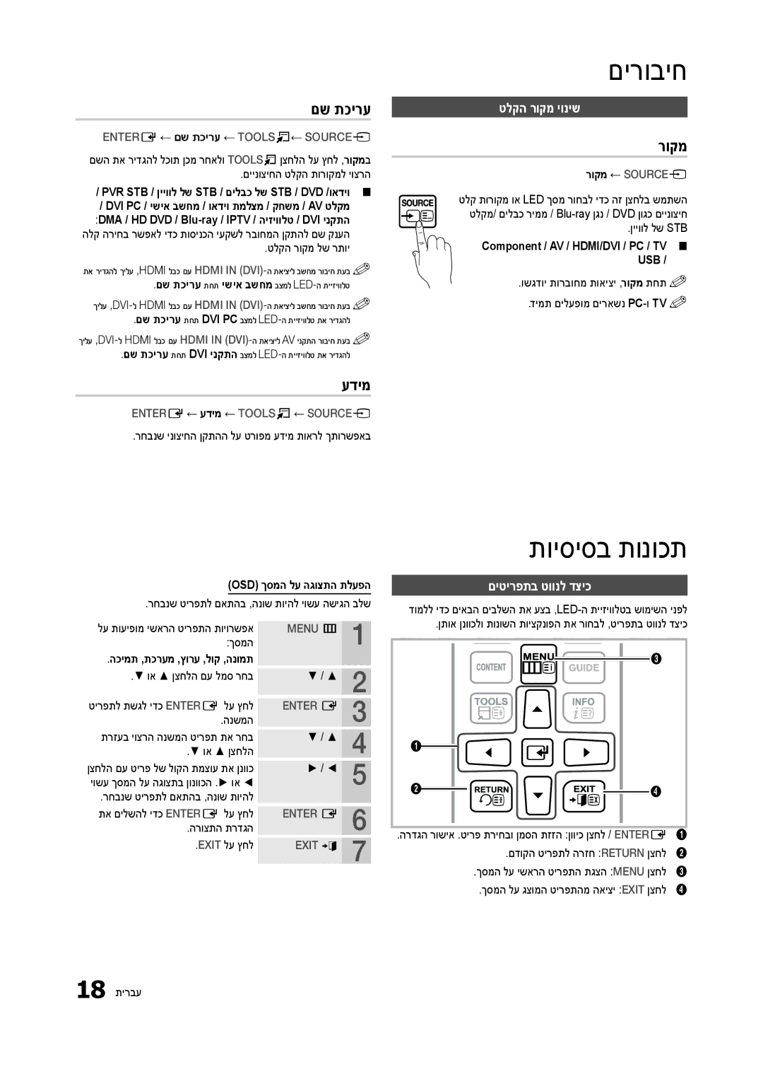 Samsung LT27B300MA/CH, LT23B350MA/CH manual תויסיסב תונוכת, םש תכירע, עדימ, רוקמ 