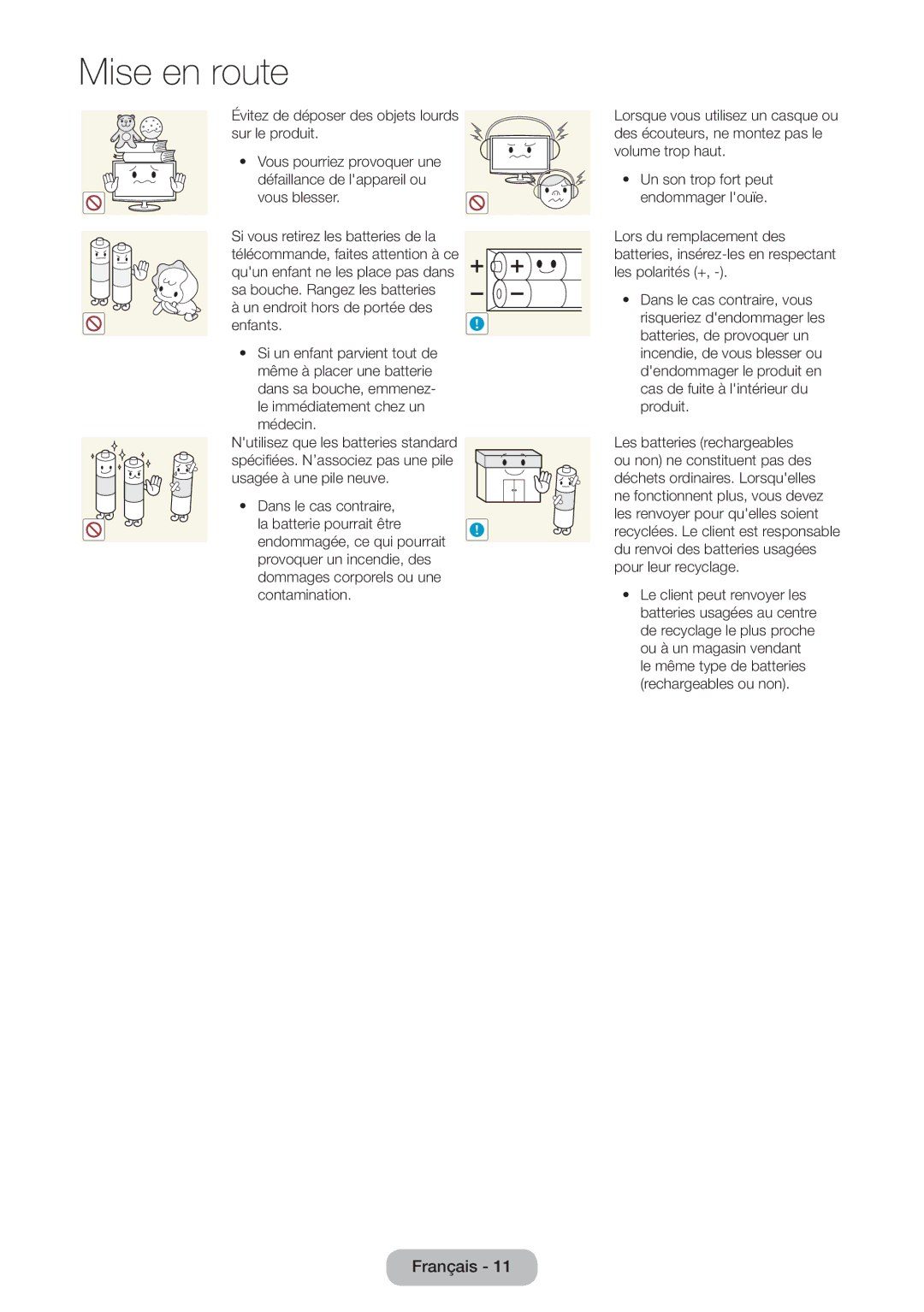 Samsung LT23B550EW/EN, LT27B550EW/EN manual Un endroit hors de portée des enfants 