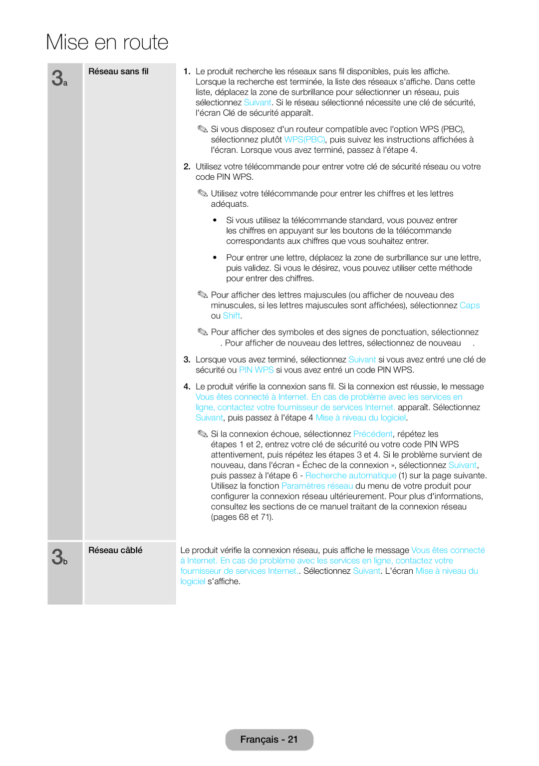 Samsung LT23B550EW/EN, LT27B550EW/EN manual Ou Shift, Suivant , puis passez à létape 4 Mise à niveau du logiciel 