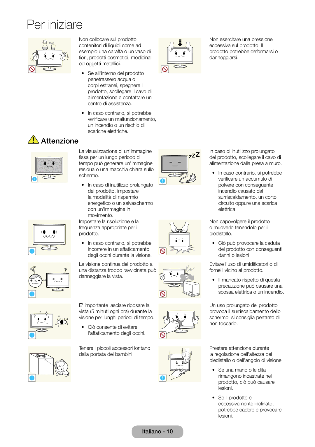 Samsung LT27B550EW/EN, LT23B550EW/EN manual Ciò consente di evitare 