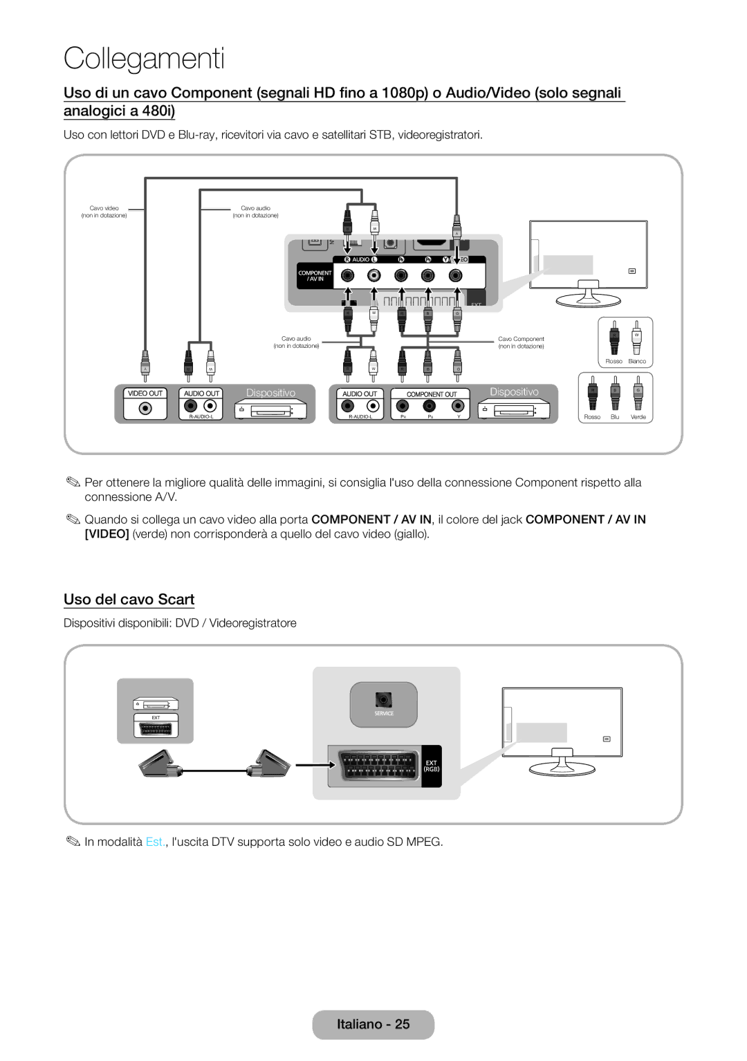 Samsung LT23B550EW/EN, LT27B550EW/EN manual Uso del cavo Scart 