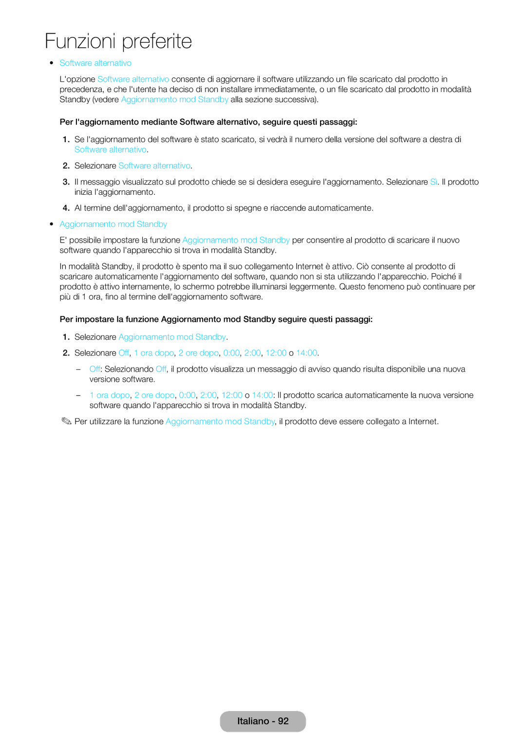 Samsung LT27B550EW/EN, LT23B550EW/EN manual Selezionare Software alternativo 