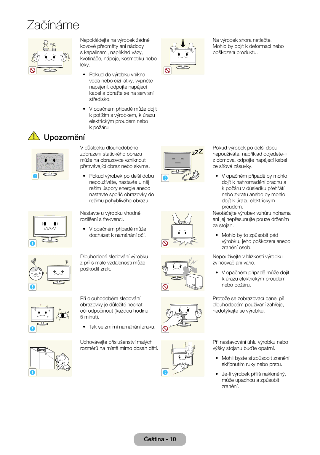 Samsung LT27B550EW/EN manual Opačném případě může docházet k namáhání očí 