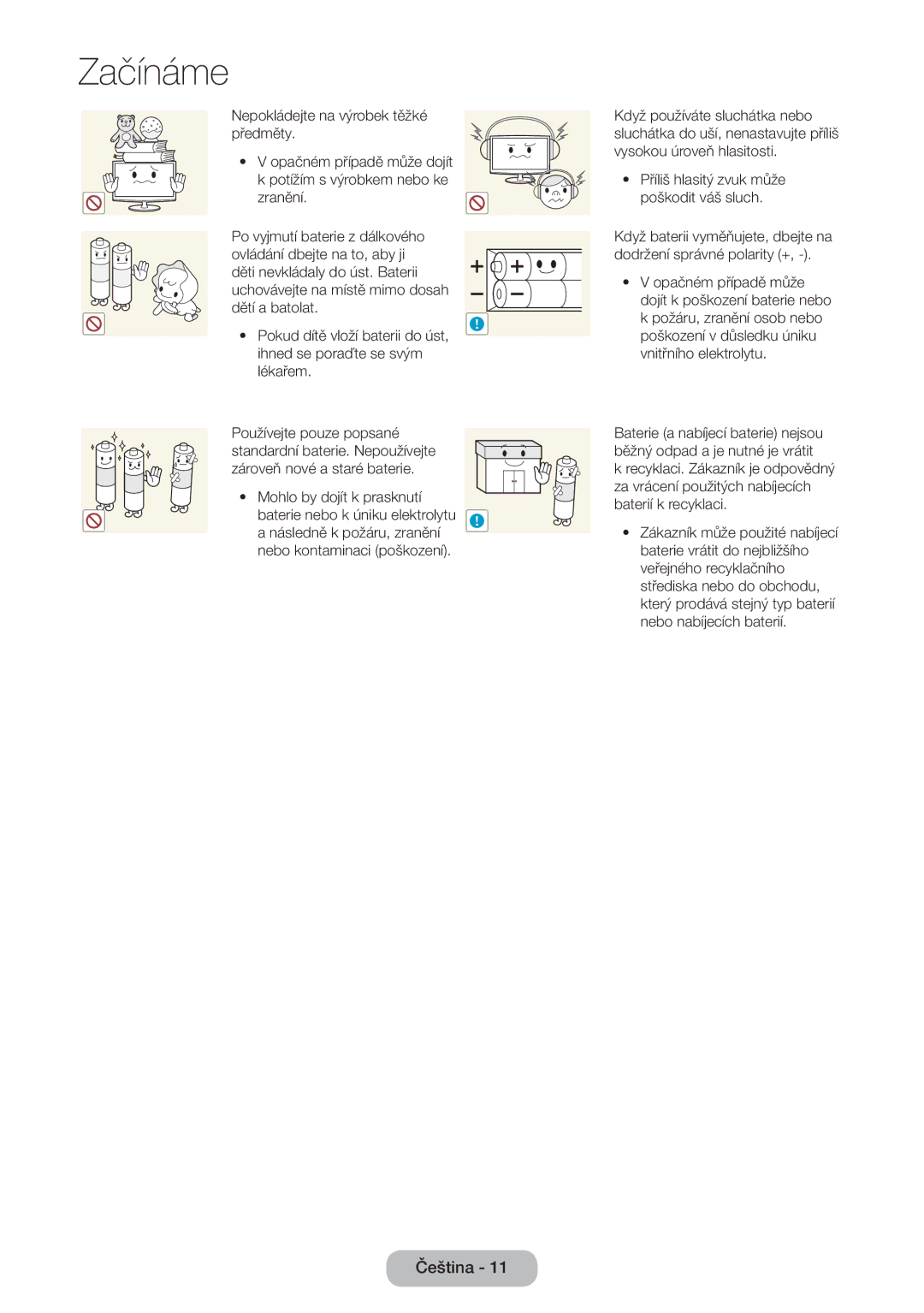 Samsung LT27B550EW/EN manual Začínáme 