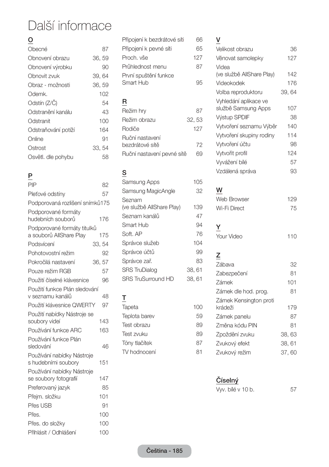 Samsung LT27B550EW/EN manual 32 W, 94 Y, Číselný 