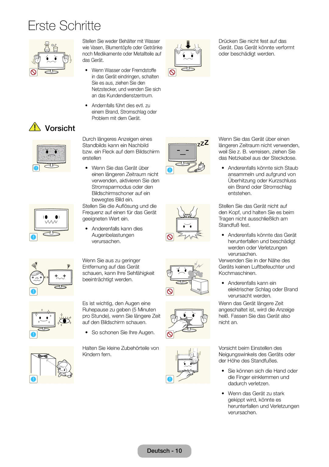 Samsung LT27B550EW/EN, LT27B550EWV/EN, LT27B551EWV/EN, LT23B550EW/EN manual Halten Sie kleine Zubehörteile von Kindern fern 