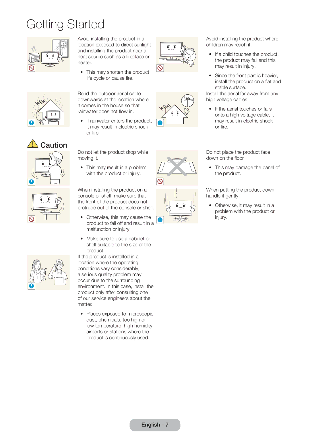 Samsung LT23B551EW/EN, LT27B551EW/EN manual Otherwise, this may cause 