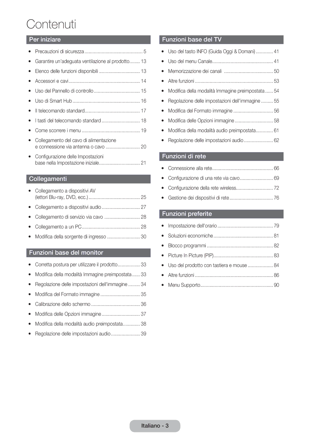 Samsung LT27B750EX/EN, LT27B750EW/EN manual Contenuti 