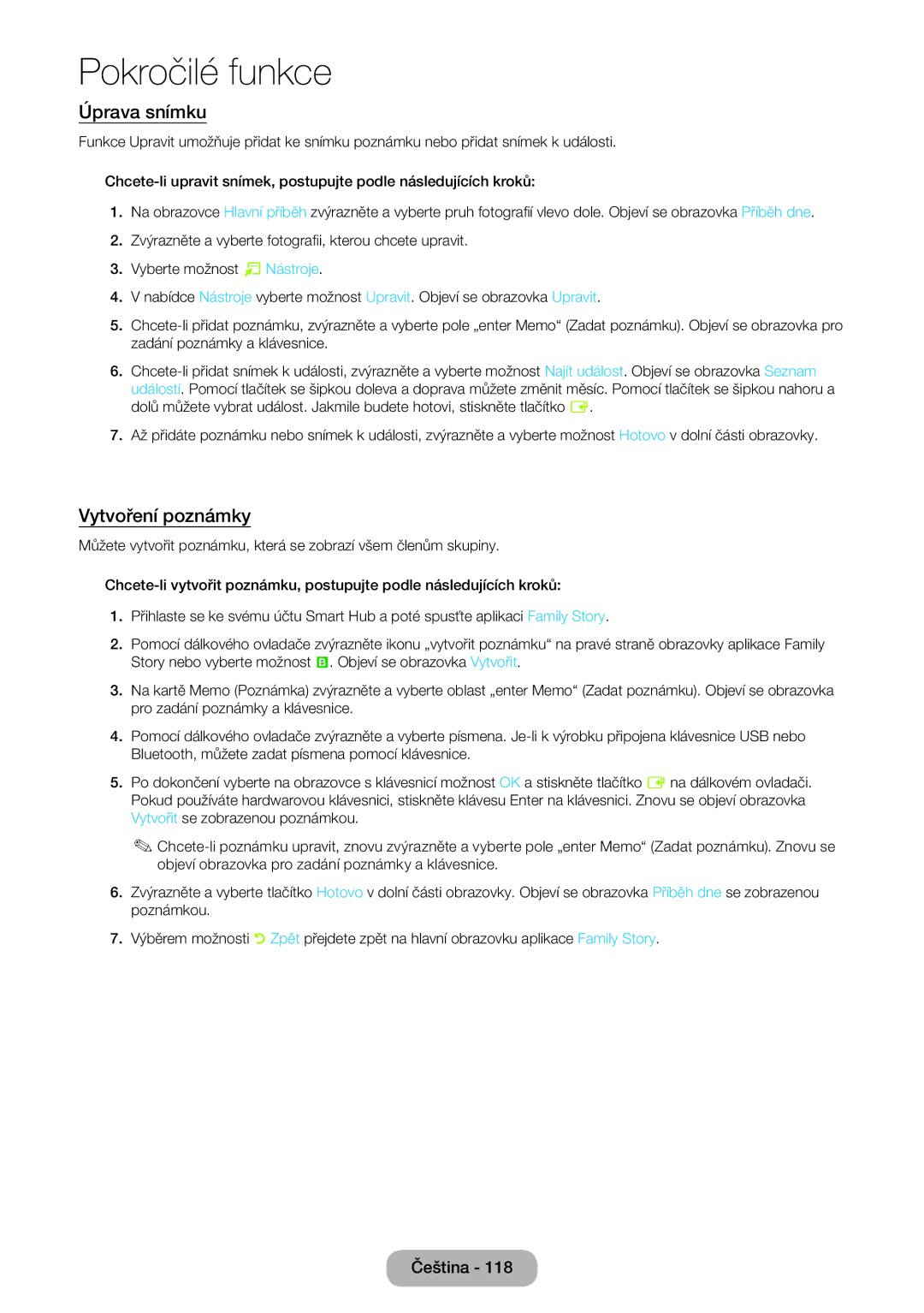 Samsung LT24B750EW/EN, LT27B750EWV/EN, LT27B750EW/EN manual Úprava snímku, Vytvoření poznámky 