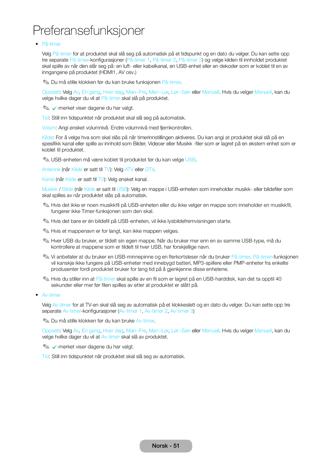 Samsung LT23C350EW/XE, LT27C370EW/XE, LT27C350EW/XE, LT24C350EW/XE manual På-timer, Av-timer 