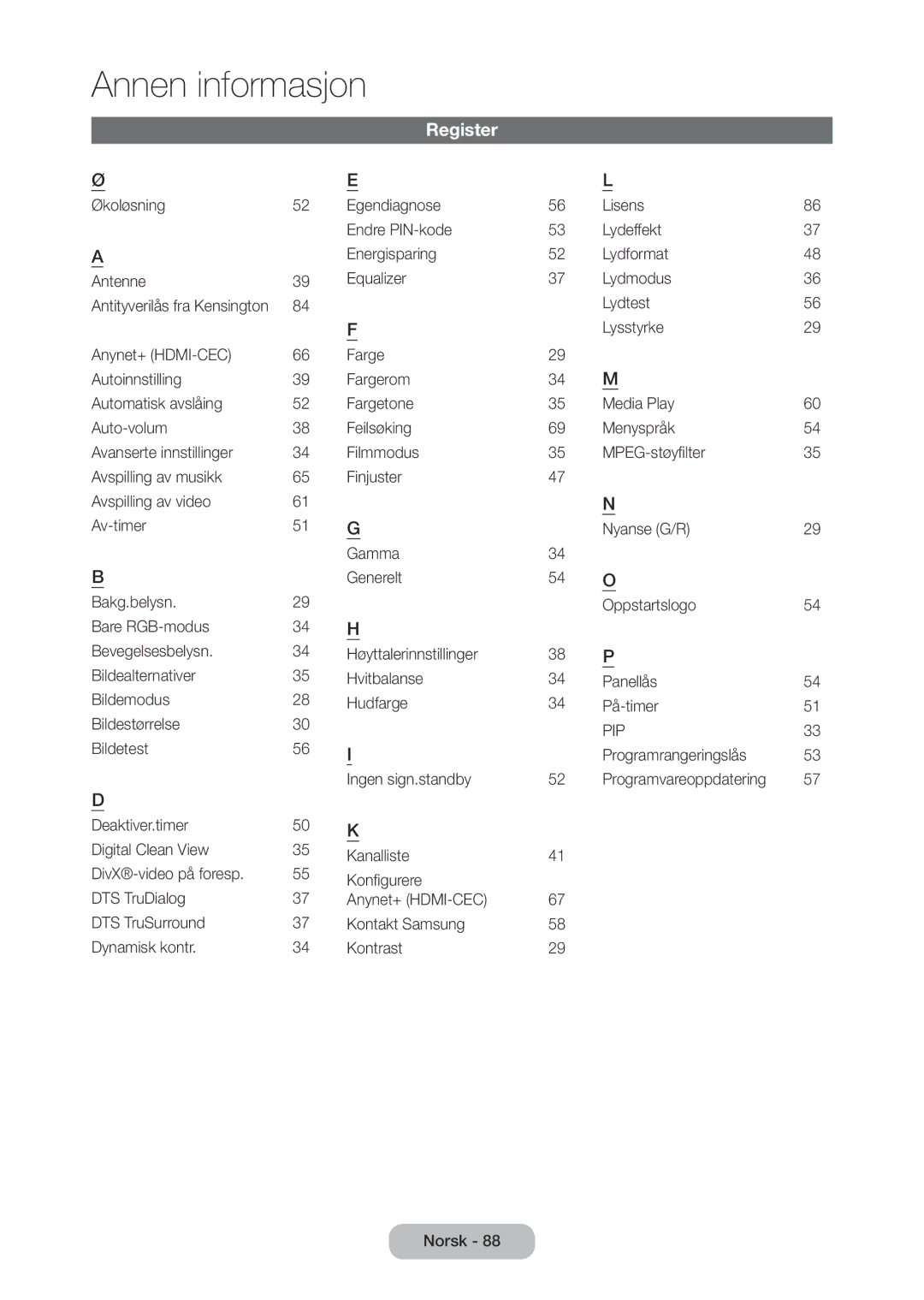 Samsung LT27C370EW/XE, LT27C350EW/XE, LT24C350EW/XE, LT23C350EW/XE manual Register, Pip 