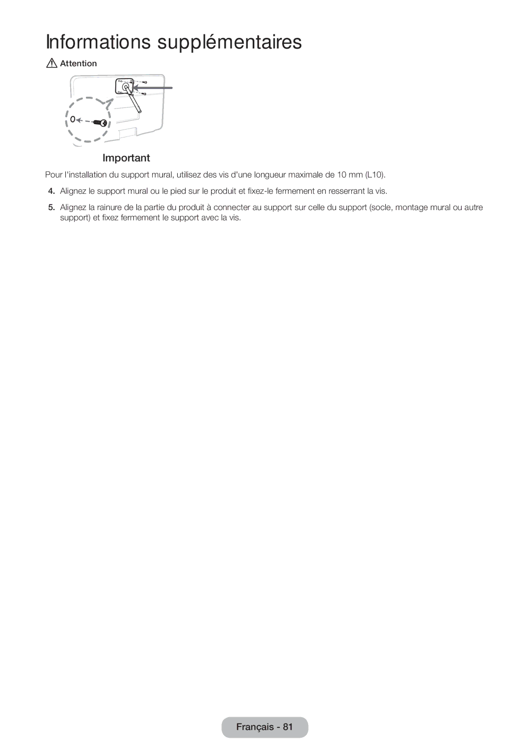 Samsung LT22D390EWB/EN, LT27D390EW/EN, LT24D391EW/EN, LT24D590EW/EN, LT22D390EW/EN, LT24D390EW/EN Informations supplémentaires 