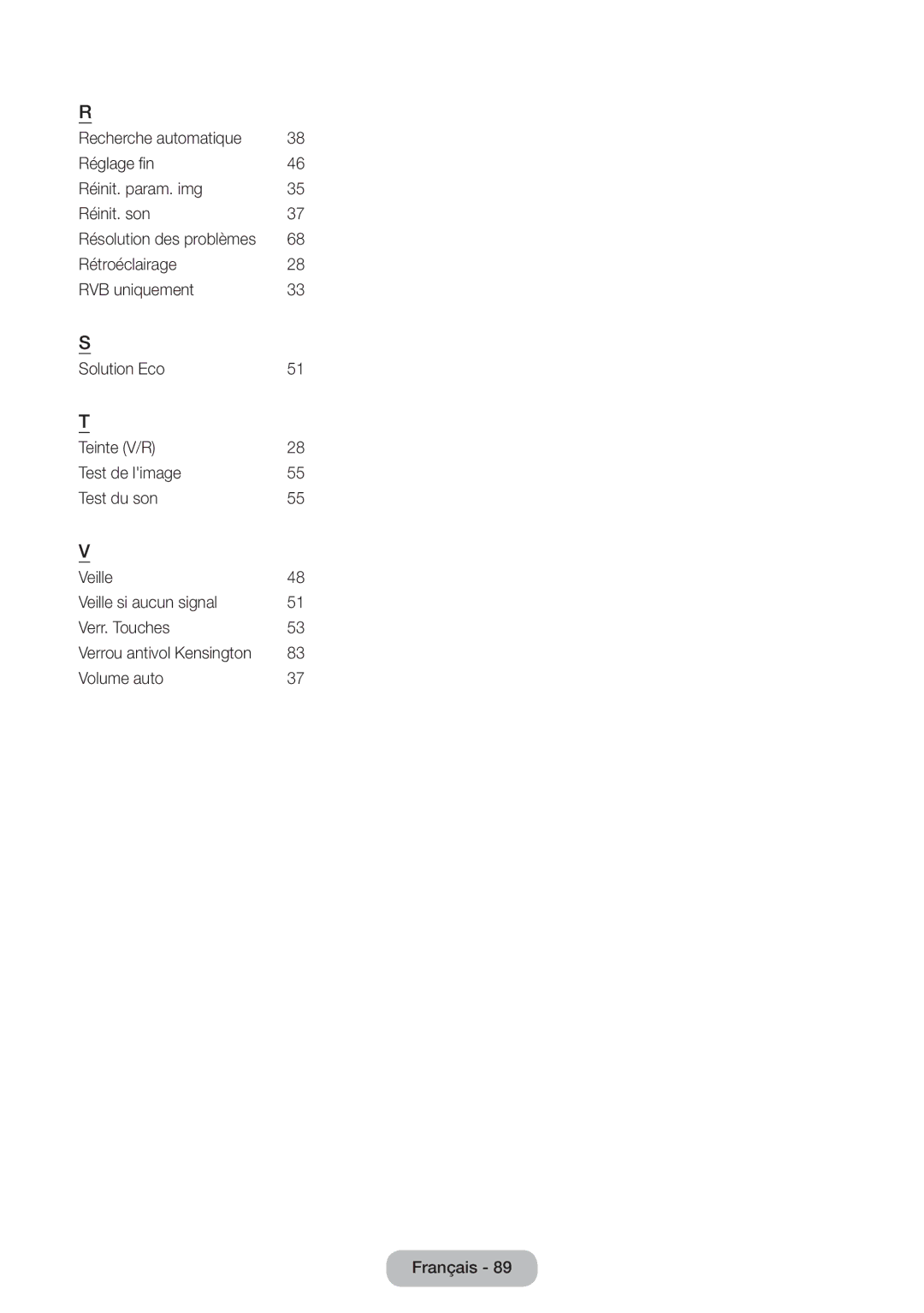 Samsung LT24D390EW/EN, LT27D390EW/EN, LT24D391EW/EN, LT24D590EW/EN manual Résolution des problèmes, Verrou antivol Kensington 