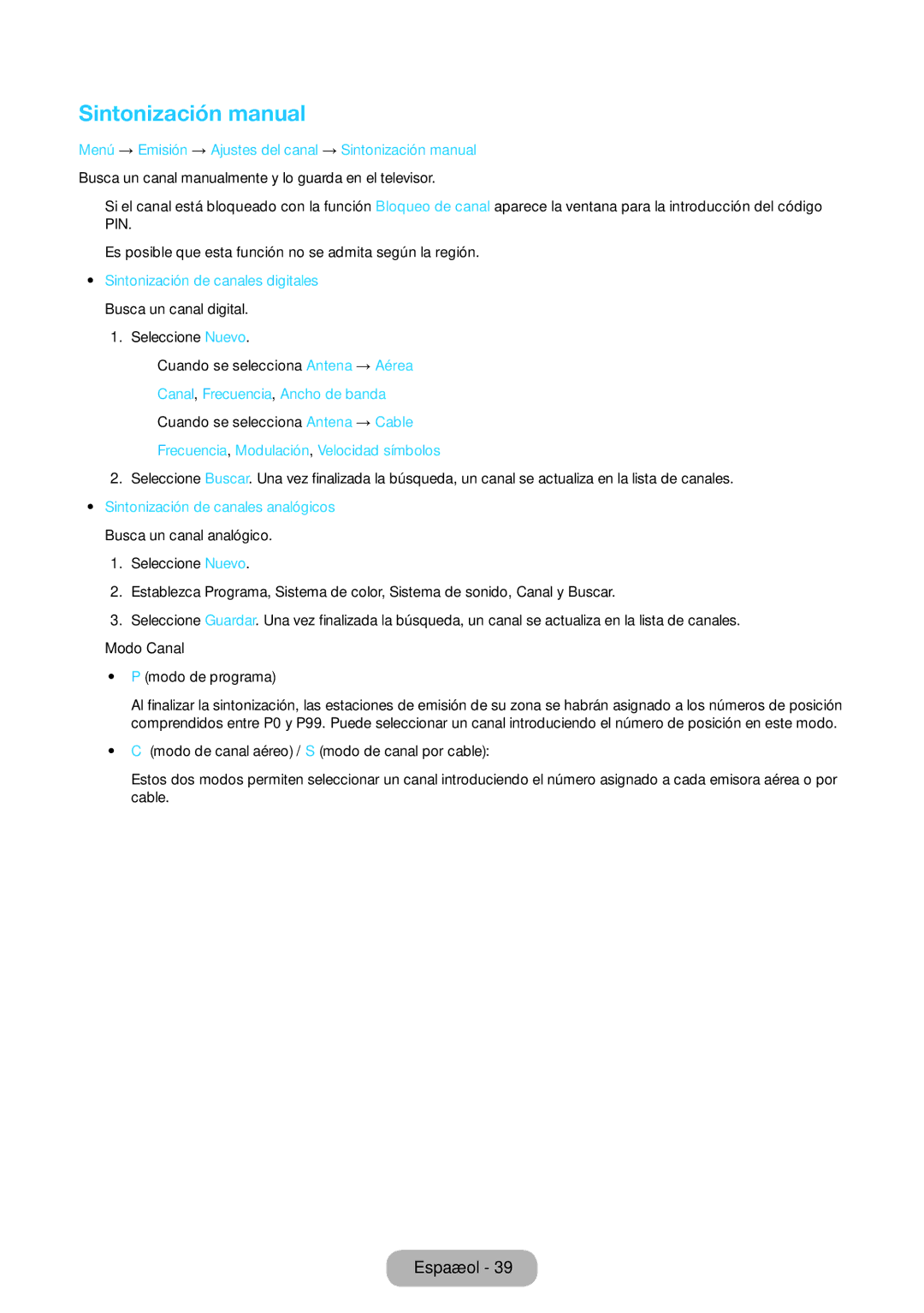 Samsung LT22D390EW/EN, LT27D390EW/EN Sintonización manual, Sintonización de canales digitales Busca un canal digital 