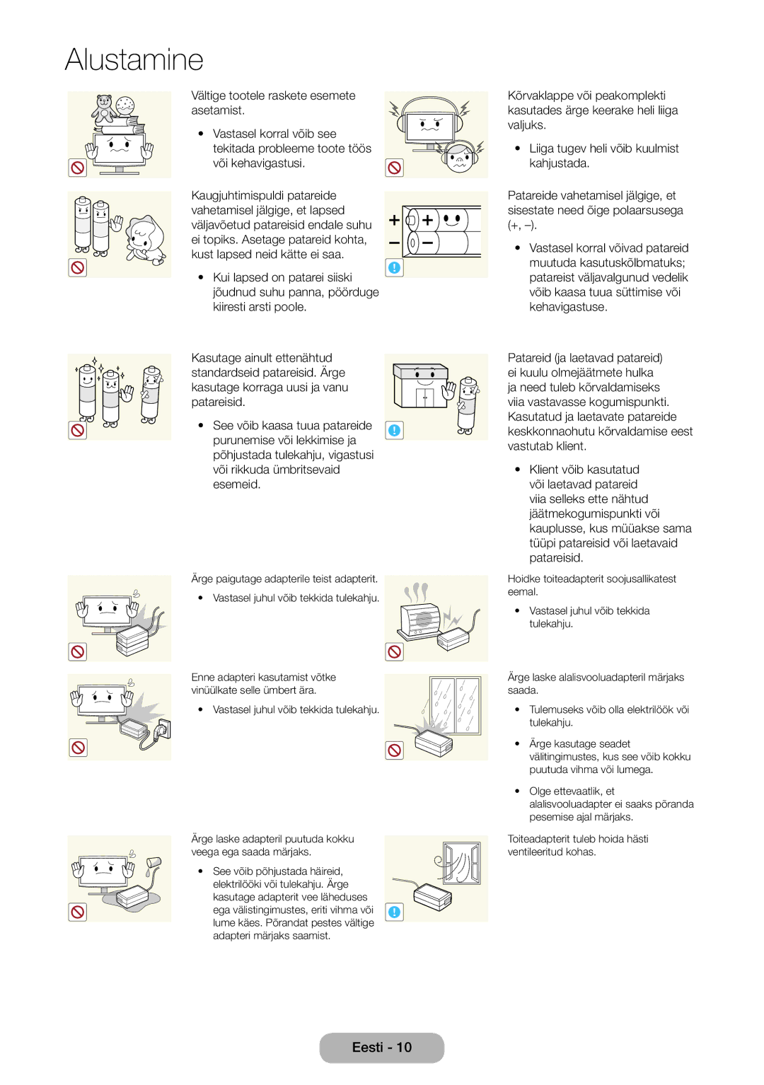 Samsung LT24D390EW/EN, LT27D390EW/EN, LT24D391EW/EN manual Enne adapteri kasutamist võtke vinüülkate selle ümbert ära 