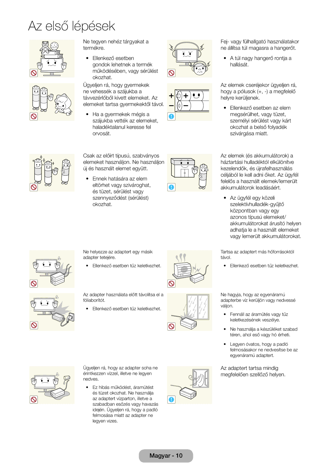 Samsung LT27D590CW/EN, LT27D590CX/EN manual Az első lépések 