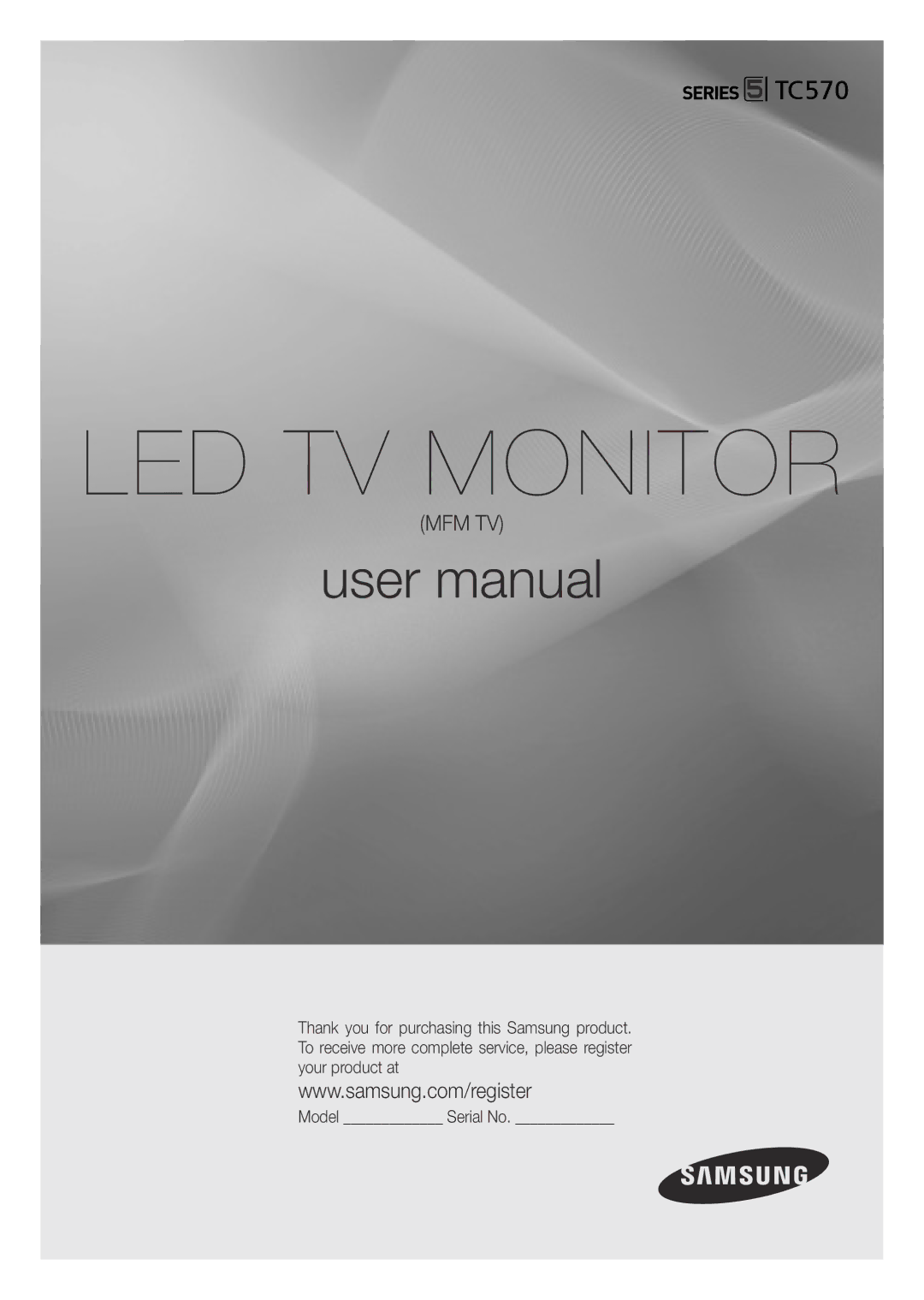 Samsung LT28C570EW/XE, LT28C570EW/EN manual LED TV Monitor 