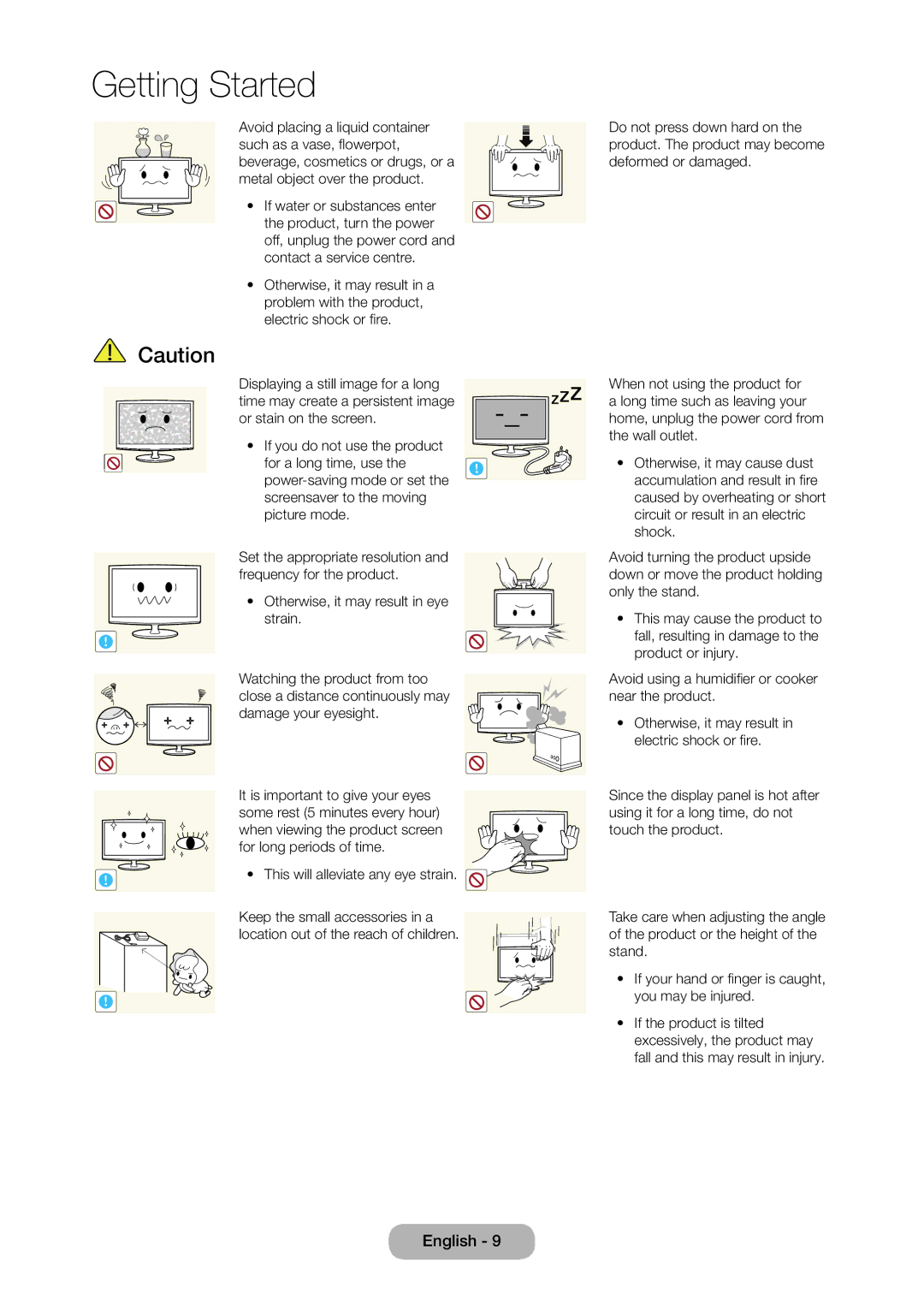 Samsung LT28C570EW/XE, LT28C570EW/EN manual This will alleviate any eye strain 