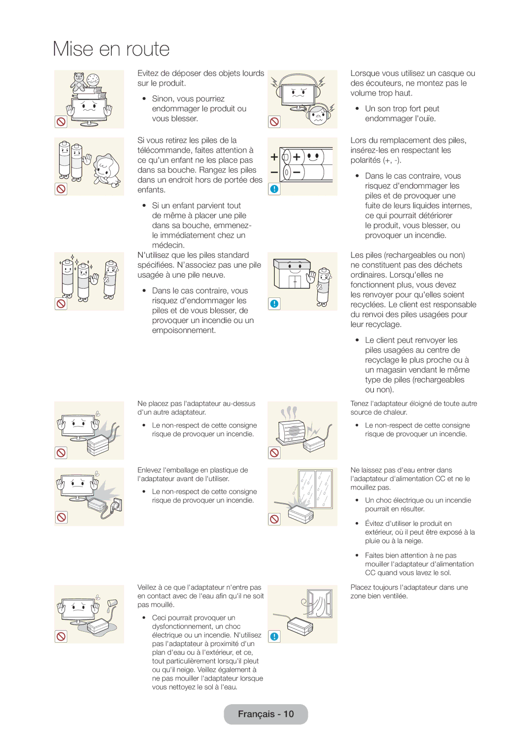 Samsung LT28C570EW/EN manual Dans un endroit hors de portée des Enfants 