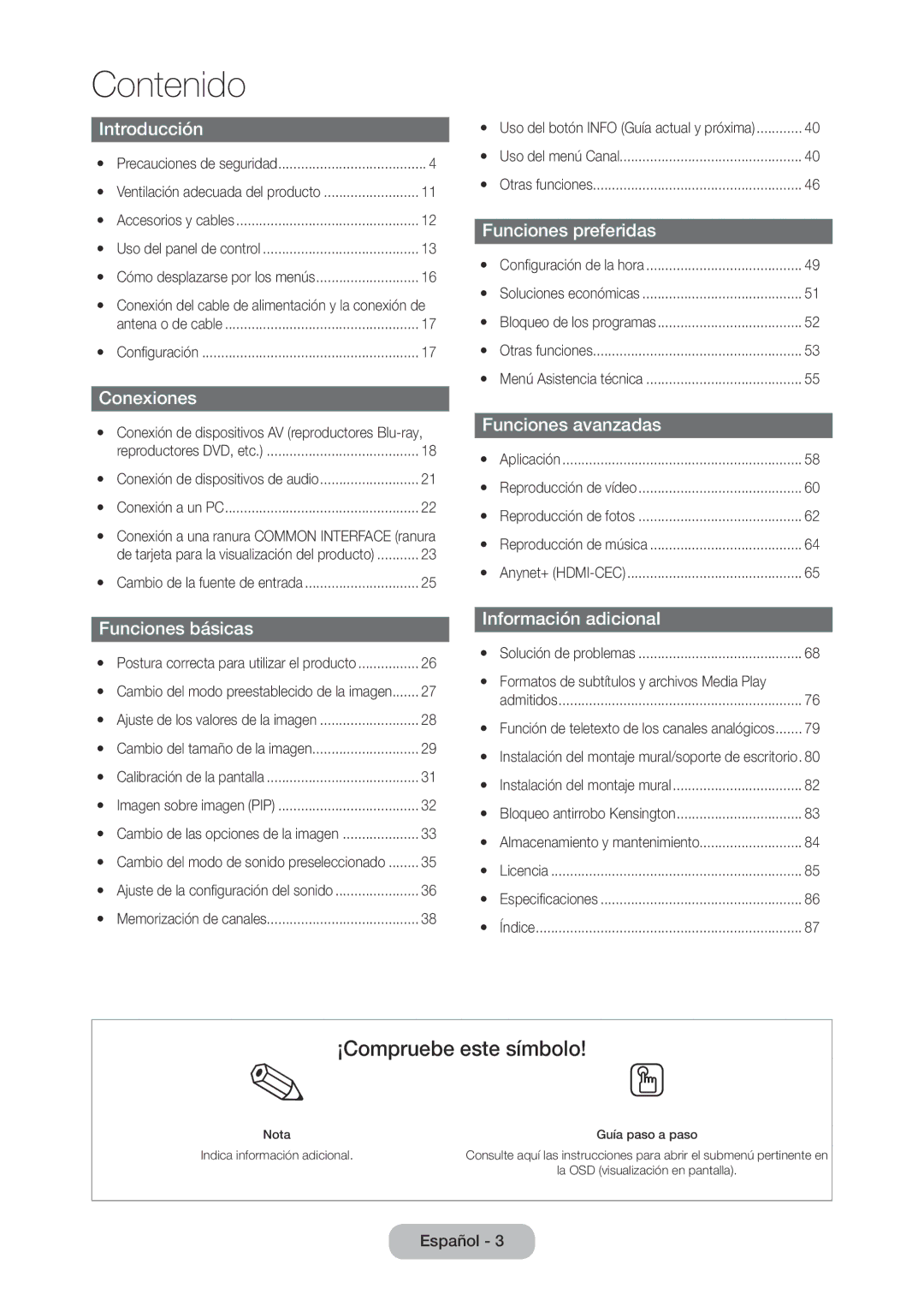 Samsung LT28C570EW/EN manual Contenido 