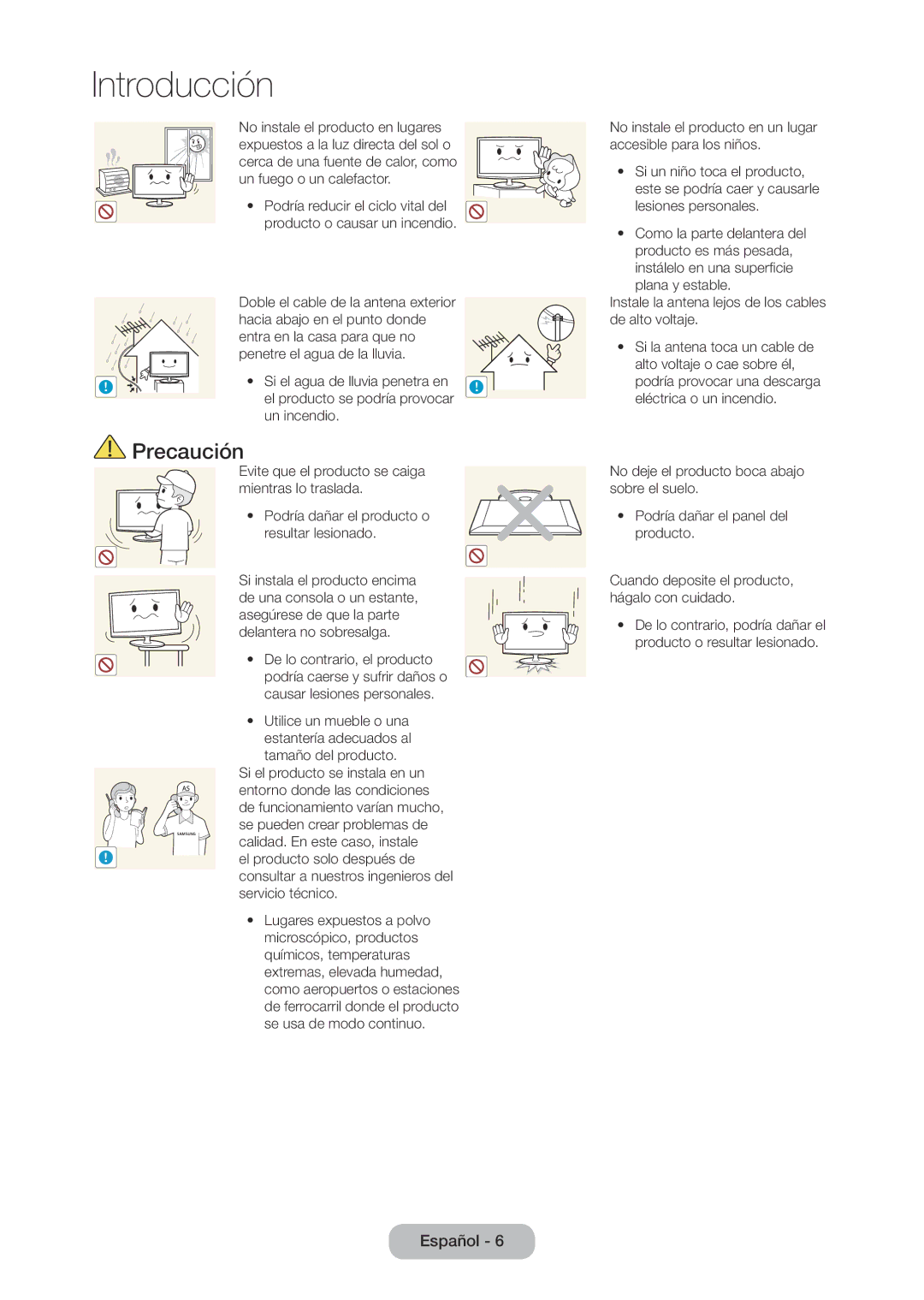 Samsung LT28C570EW/EN manual Se pueden crear problemas de 