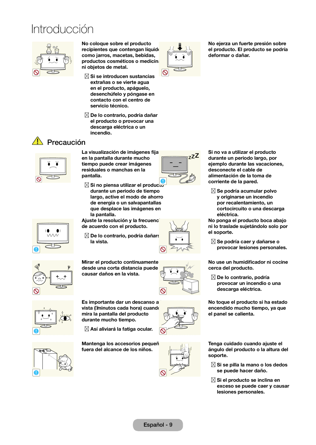 Samsung LT28C570EW/EN manual Se podría caer y dañarse o provocar lesiones personales 