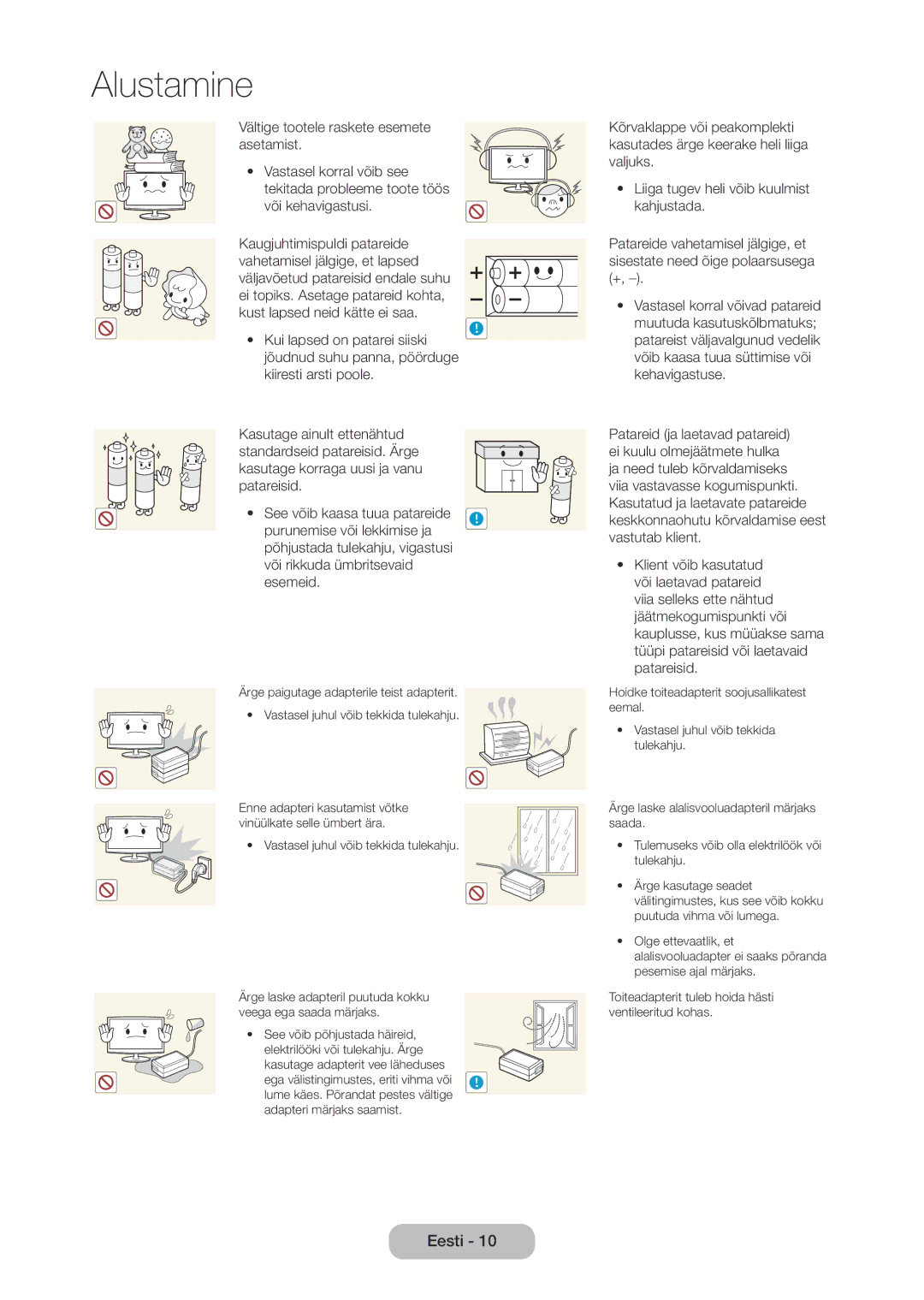 Samsung LT28C570EW/EN manual Enne adapteri kasutamist võtke vinüülkate selle ümbert ära 