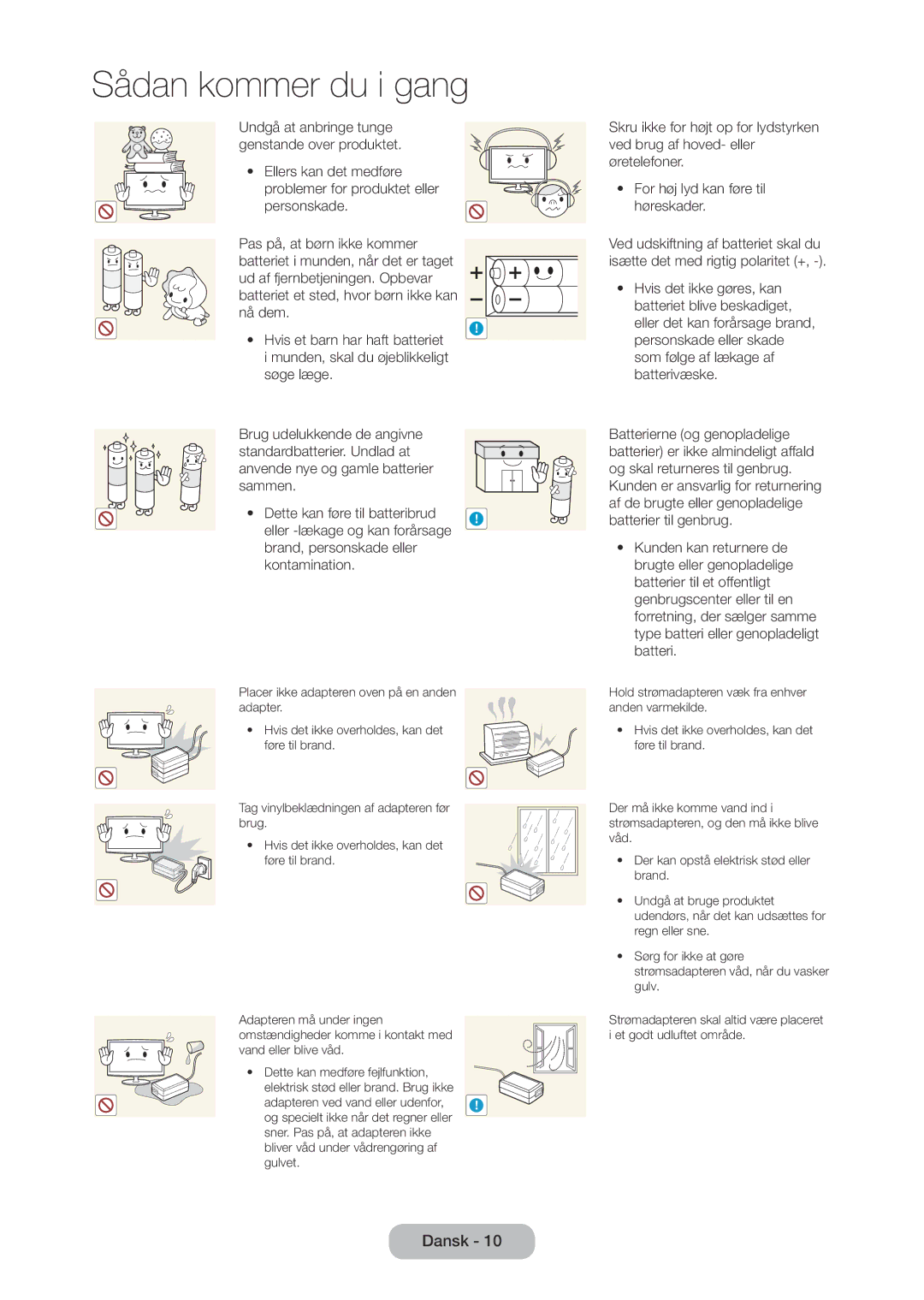 Samsung LT28C570EW/XE manual Hvis det ikke gøres, kan, Batteriet blive beskadiget, Som følge af lækage af, Batterivæske 