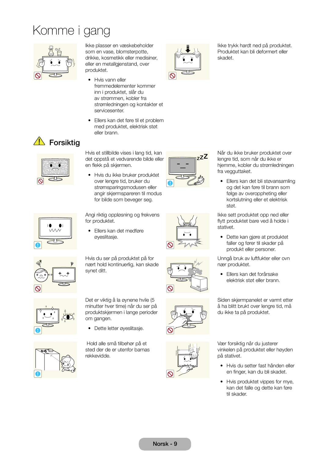 Samsung LT28C570EW/XE manual Dette letter øyeslitasje 