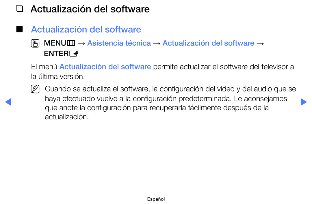 Samsung LT28D310ES/EN manual Actualización del software 