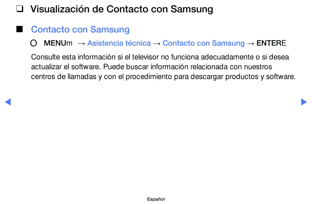 Samsung LT28D310ES/EN manual Visualización de Contacto con Samsung 