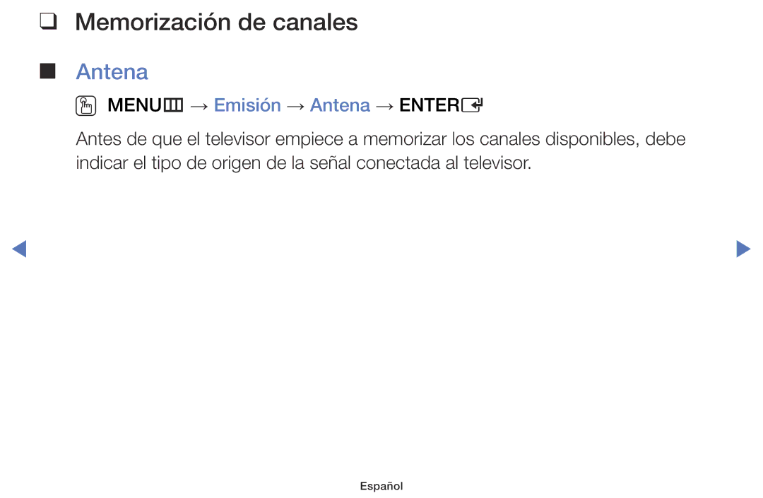 Samsung LT28D310ES/EN manual Memorización de canales, Antena 