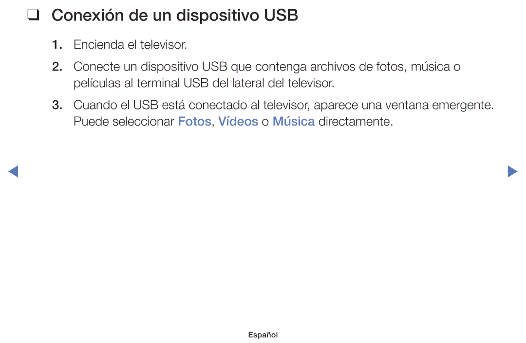 Samsung LT28D310ES/EN manual Conexión de un dispositivo USB 