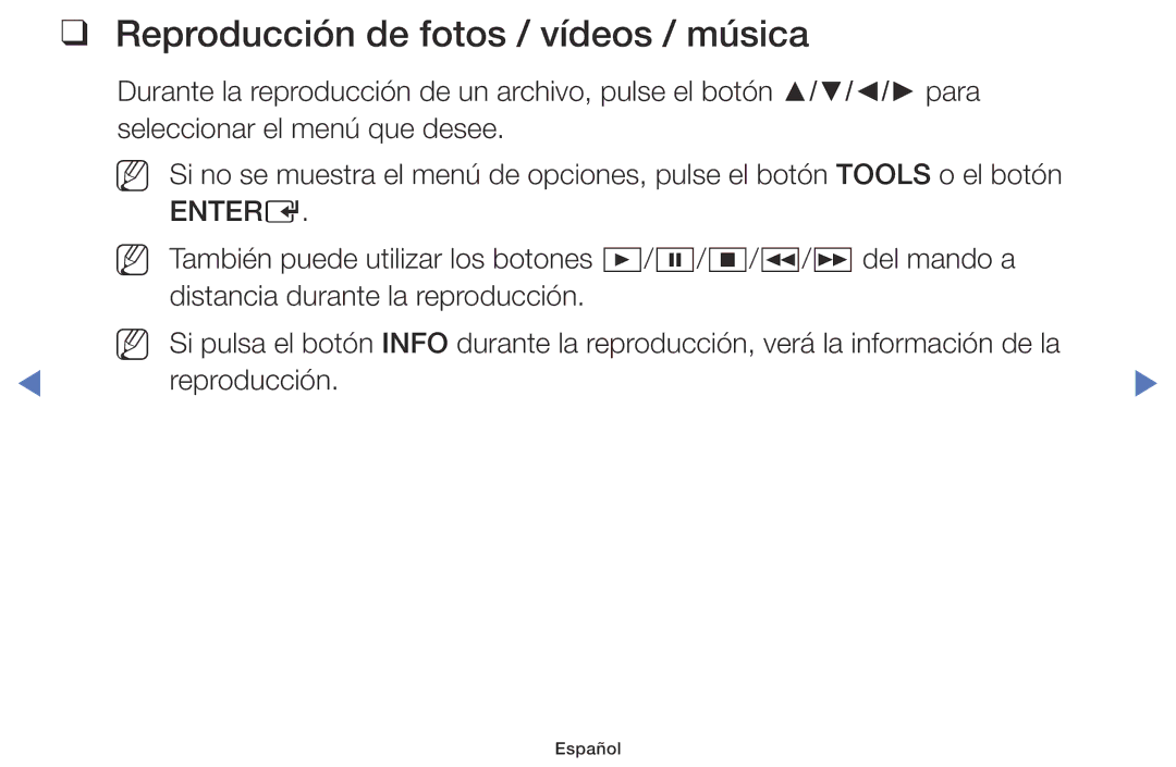 Samsung LT28D310ES/EN manual Reproducción de fotos / vídeos / música 
