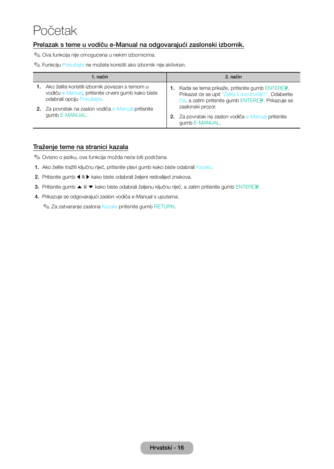 Samsung LT28D310EW/EN manual Traženje teme na stranici kazala 