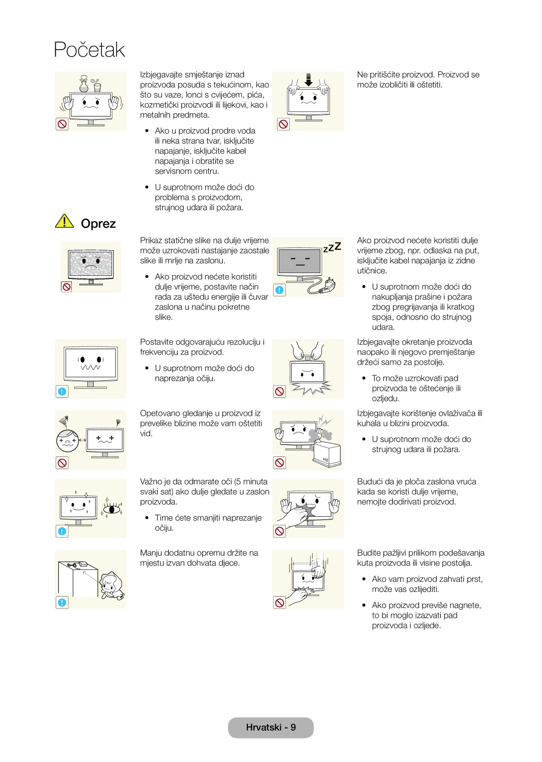 Samsung LT28D310EW/EN manual Očiju 