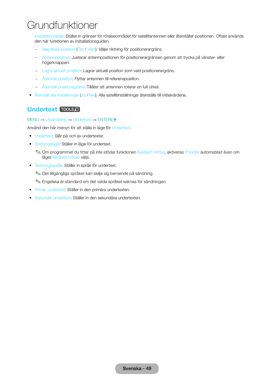 Samsung LT28D310EX/XE manual Undertext t 