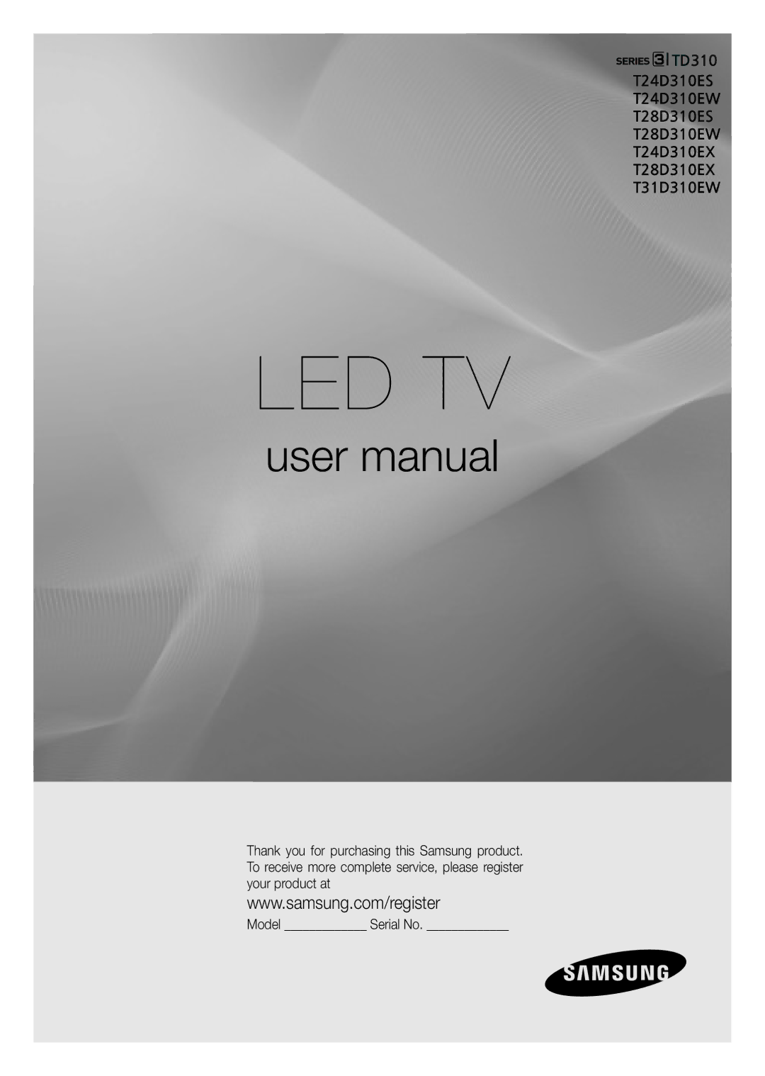 Samsung LT28D310EX/XE manual Led Tv 