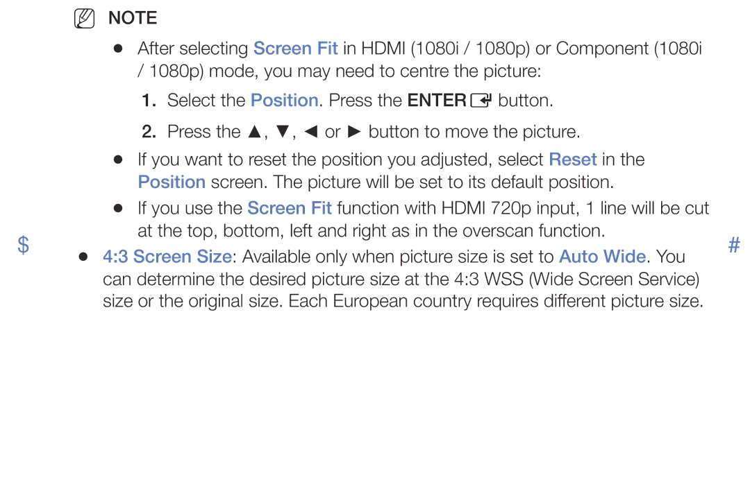 Samsung LT28E310MXT/NG manual NN Note 