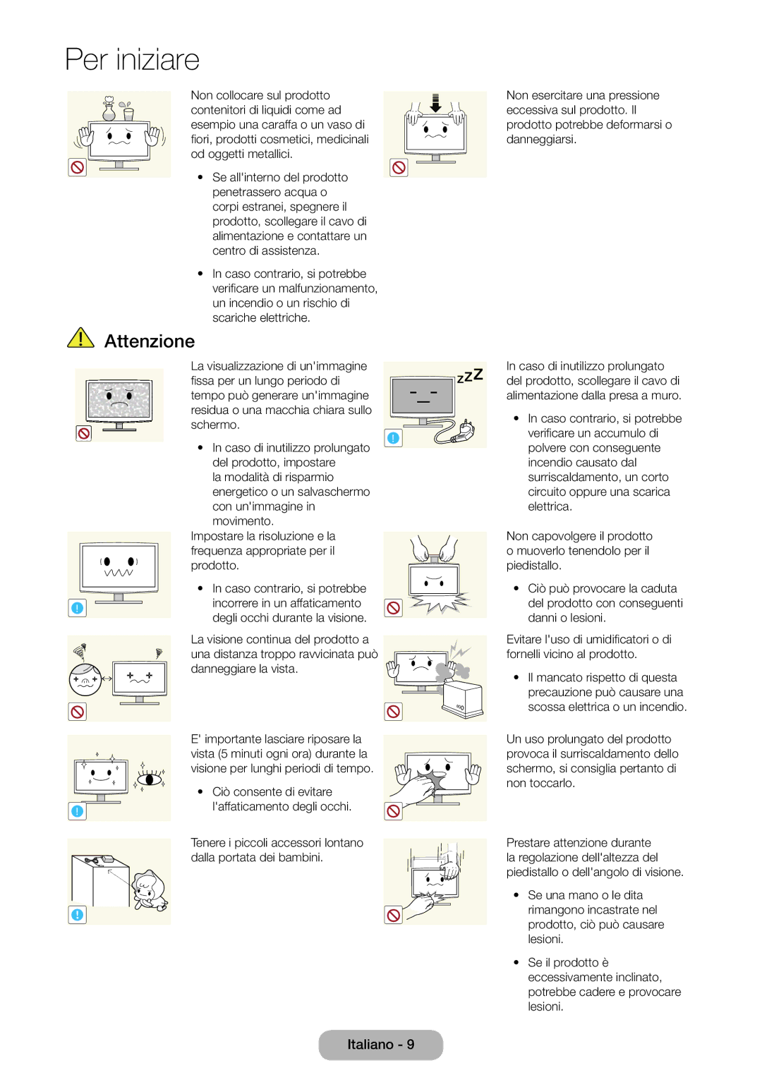 Samsung LT24E310EI/EN, LT28E316EI/EN manual Ciò consente di evitare 